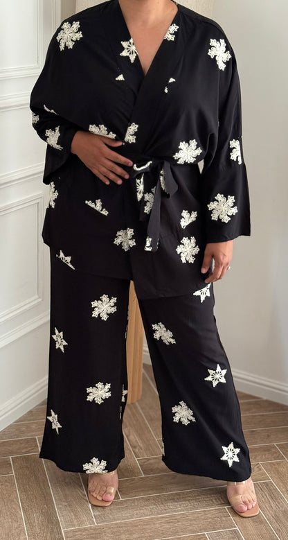 Ensemble kimono flower