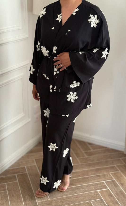 Ensemble kimono flower